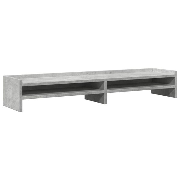 vidaXL Monitor Stand Concrete Grey 39.4x9.4x6.3" Engineered Wood