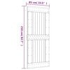 vidaXL Sliding Door with Hardware Set 33.5x82.7" Solid Wood Pine
