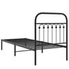 vidaXL Bed Frame Black Steel Twin Bed Frame Rectangular Traditional