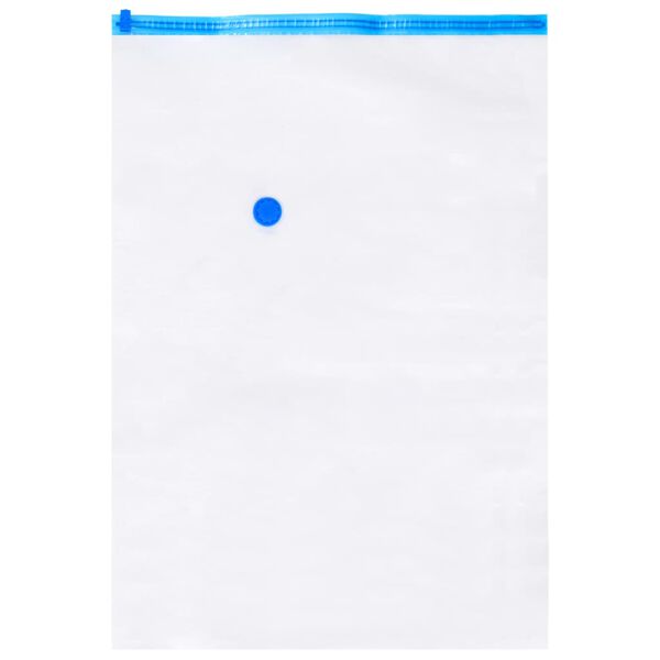 vidaXL Vacuum Travel Bag Set of 20 Transparent and blue Plastic Large