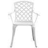 vidaXL Garden Dining Set White Cast Aluminum 5 Piece Set Durable