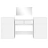 vidaXL Dressing Table Set White Engineered wood, glass Medium
