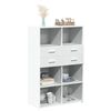 vidaXL Highboard White Engineered wood 48.8 in high, loads of storage