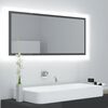 vidaXL Mirror High gloss grey Engineered wood, acrylic