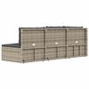 vidaXL Garden Lounge Set Grey PE Rattan, Powder-Coated Steel Standard