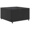 vidaXL Patio Lounge Set Black PE rattan, powder-coated steel, tempered glass