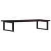 vidaXL Basin Shelf Dark Brown, Black Solid Oak Wood, Steel Medium