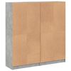vidaXL Bookcase Concrete Grey Engineered Wood, Glass Medium Bookcase