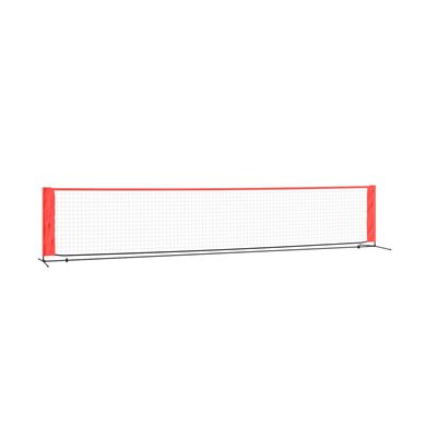 vidaXL Tennis Net Black and Red 196.9"x39.4"x34.3" Polyester