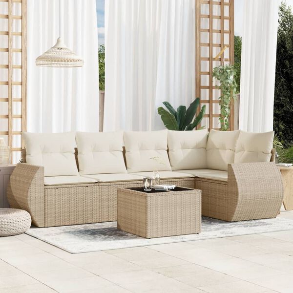 vidaXL Garden Sofa Set Beige