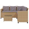vidaXL Garden Sofa Beige, Light Grey