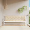 vidaXL Garden Bench Cushion Set of 2 Beige Oxford fabric (100% polyester)