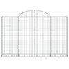 vidaXL Gabion Basket Set of 10 Silver Galvanized Iron