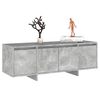 vidaXL TV Cabinet Concrete Grey 47.2x11.8x15.9" Engineered Wood