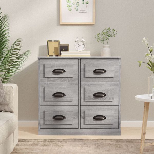 vidaXL Sideboard Grey Sonoma Engineered wood Small Sideboard
