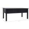 vidaXL Coffee Table Black Paulownia wood, Poplar wood Medium
