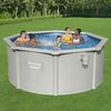 Bestway Swimming Pool Grey Steel Large UV-resistant materials