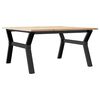 vidaXL Coffee Table Y-Frame 31.5"x31.5"x17.7" Solid Wood Pine and Steel
