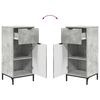 vidaXL Bathroom Furniture Set 2 pcs Concrete grey 39.5 x 36 x 88 cm