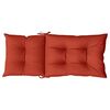 vidaXL Highback Chair Cushion Set of 4 Melange Red 100% Polyester