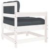 vidaXL Garden Chair White Solid pine wood One size Modular