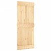 vidaXL Sliding Door with Hardware Set 33.5x82.7" Solid Wood Pine