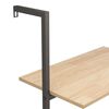 vidaXL Leaning Shelf Light brown and black Engineered wood and steel