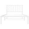 vidaXL Bed Frame White Steel Twin Bed Frame Rectangular Modern