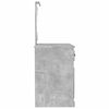 vidaXL Dressing Table Concrete gray Engineered wood, acrylic Medium