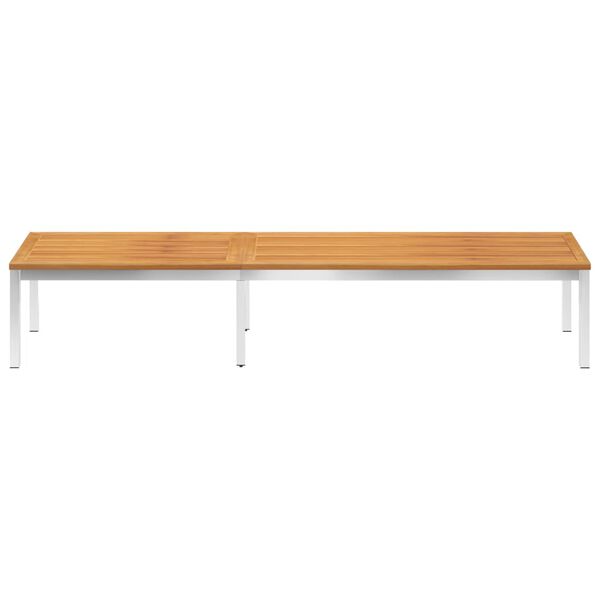 vidaXL Sunlounger Teak Solid Acacia wood Single Adjustable Armrests