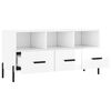 vidaXL TV Cabinet High gloss white Engineered wood, iron Medium