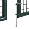 vidaXL Double Door Fence Gate 118.1x59.1" Powder-Coated Steel