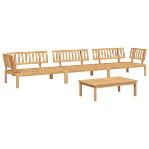 vidaXL Pallet Sofa Set Natural Wood Solid Acacia wood Large Modular