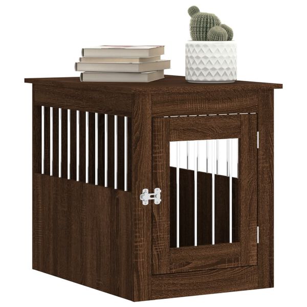 vidaXL Dog Crate Furniture Brown Oak Engineered wood and steel