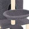 vidaXL Cat Tree Dark grey Engineered wood, plush, sisal 70.9 in Durable
