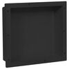 vidaXL Shower Niche Matt Black 16.1"x14.2"x3.9"