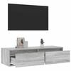 vidaXL TV Cabinet Gray Sonoma Engineered Wood Medium Adjustable Armrests