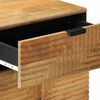 vidaXL Bedside Cabinet Brown Solid mango wood, engineered wood, metal