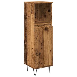vidaXL Bathroom Cabinet Old wood Engineered wood, iron Tall