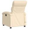 vidaXL Massage Recliner Chair Cream Fabric (100% polyester), metal, plywood
