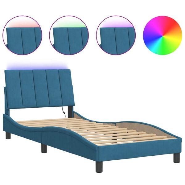 vidaXL Bed Frame Blue