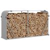vidaXL Log Holder Light Gray 70.9"x17.7"x39.4" Galvanized Steel