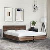 vidaXL Bed Frame Brown Oak Engineered wood Double Modern Bed Frame