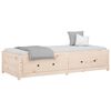 vidaXL Day Bed Natural Pine Solid Pine Wood Twin Day Bed Rectangular