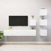 vidaXL 6 Piece TV Stand Set White Engineered Wood