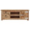 vidaXL TV Cabinet Natural Wood Rough Mango Wood, MDF Medium TV Cabinet