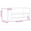 vidaXL Wall Shelf Grey sonoma Engineered wood 27.8 x 13.8 x 12.0 in