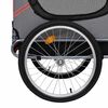vidaXL Pet Bike Trailer Red and Black Oxford fabric and Steel Medium