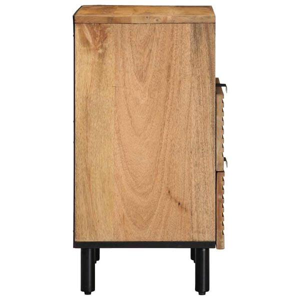 vidaXL Bedside Cabinet Brown Solid Mango Wood, Engineered Wood Medium