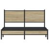 vidaXL Bed Frame Sonoma oak Steel, engineered wood King Size Bed Frame